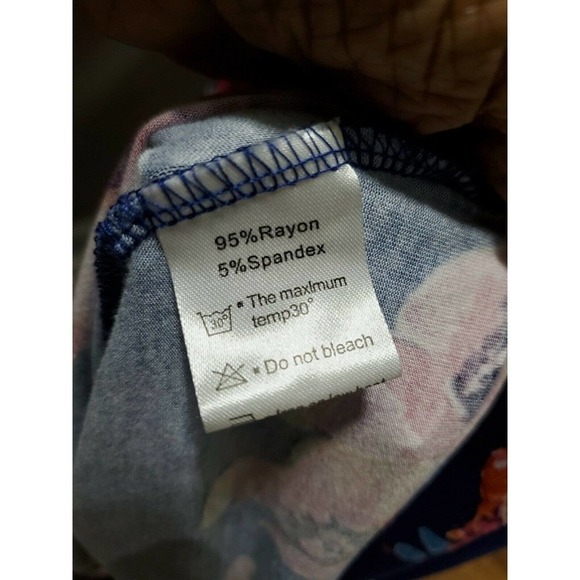 Dearcase Women's Blue Floral Rayon V-Neck Long Sleeve Knee Length Dress Size M - Picture 10 of 12